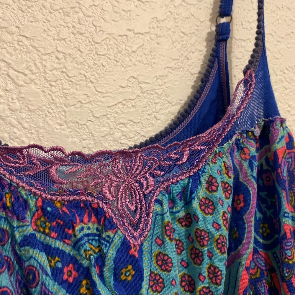 colorful free people tank. sz med